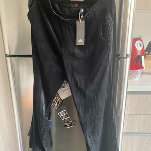 NWT adidas velour gray track pants
